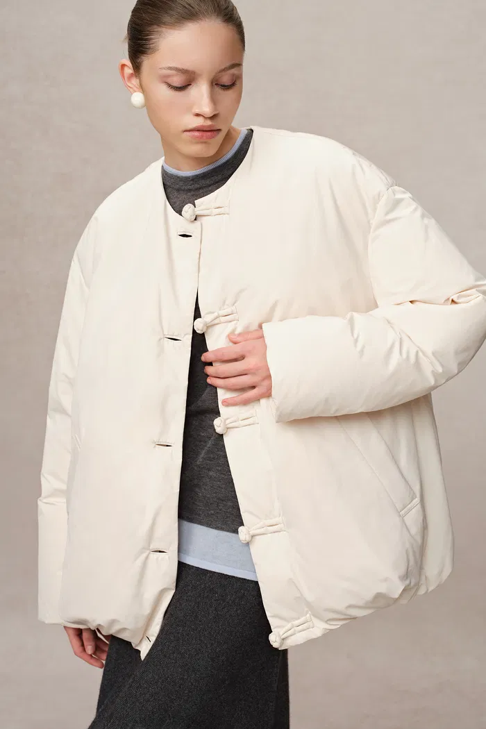 Adrija Water-Repellent Convertible Duck Down Puffer Coat in Lightweight High Density Fabric - Image 7