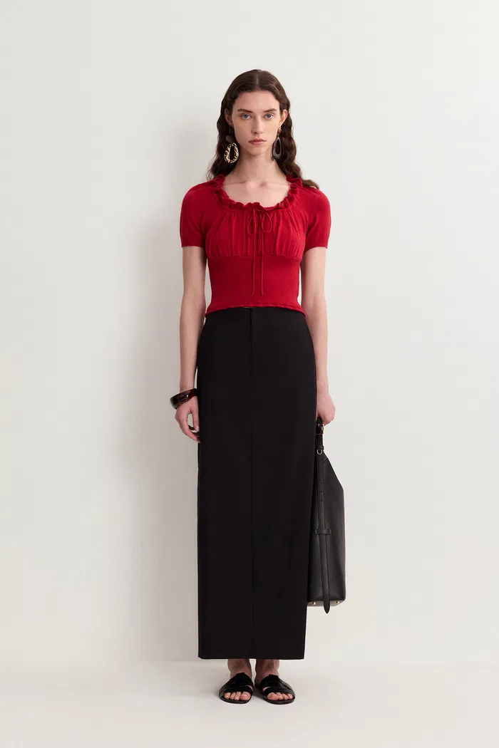 Aikena Crocheted Top in Cotton Knit - Image 5