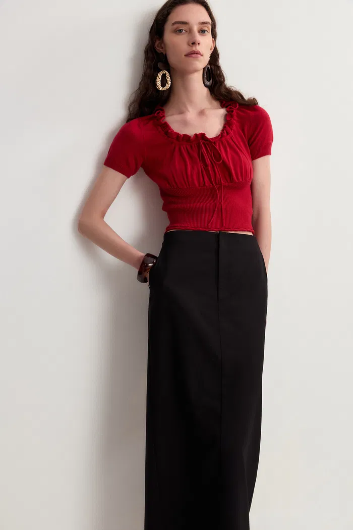 Aikena Crocheted Top in Cotton Knit - Image 7
