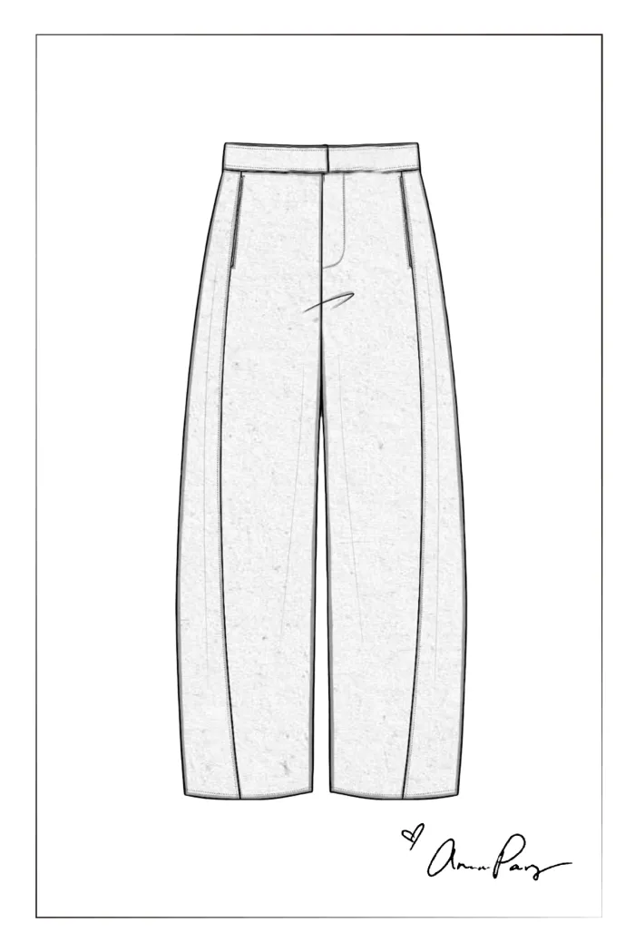 Akari Barrel Leg Jeans in Cotton Denim - Image 10