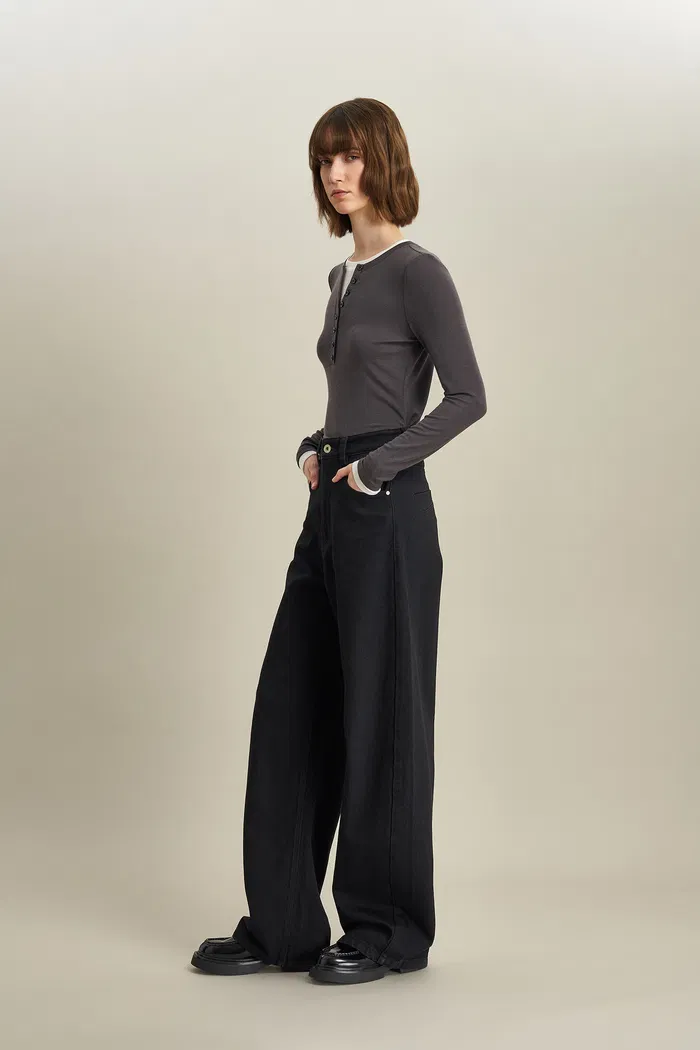 Akari Barrel Leg Jeans in Turkish Denim - Image 4