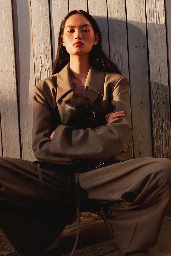 Alba Belted Blazer in Wool Blend - Image 8