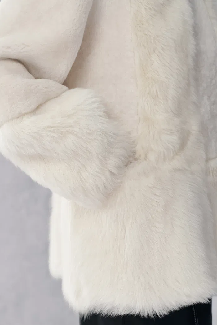Alex Patchwork Fur Coat in Toscana Sheepskin and Australian Lamb Fur - Image 7