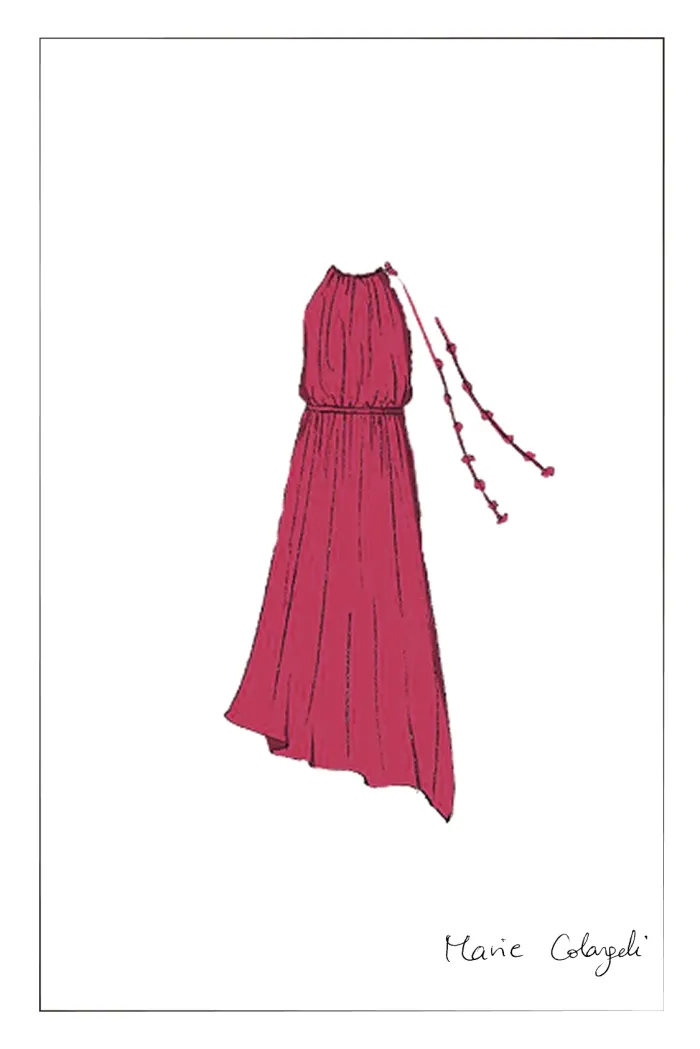 Alice Hand Woven Flora Sleeveless Dress in Acetate-Linen Blend - Image 9