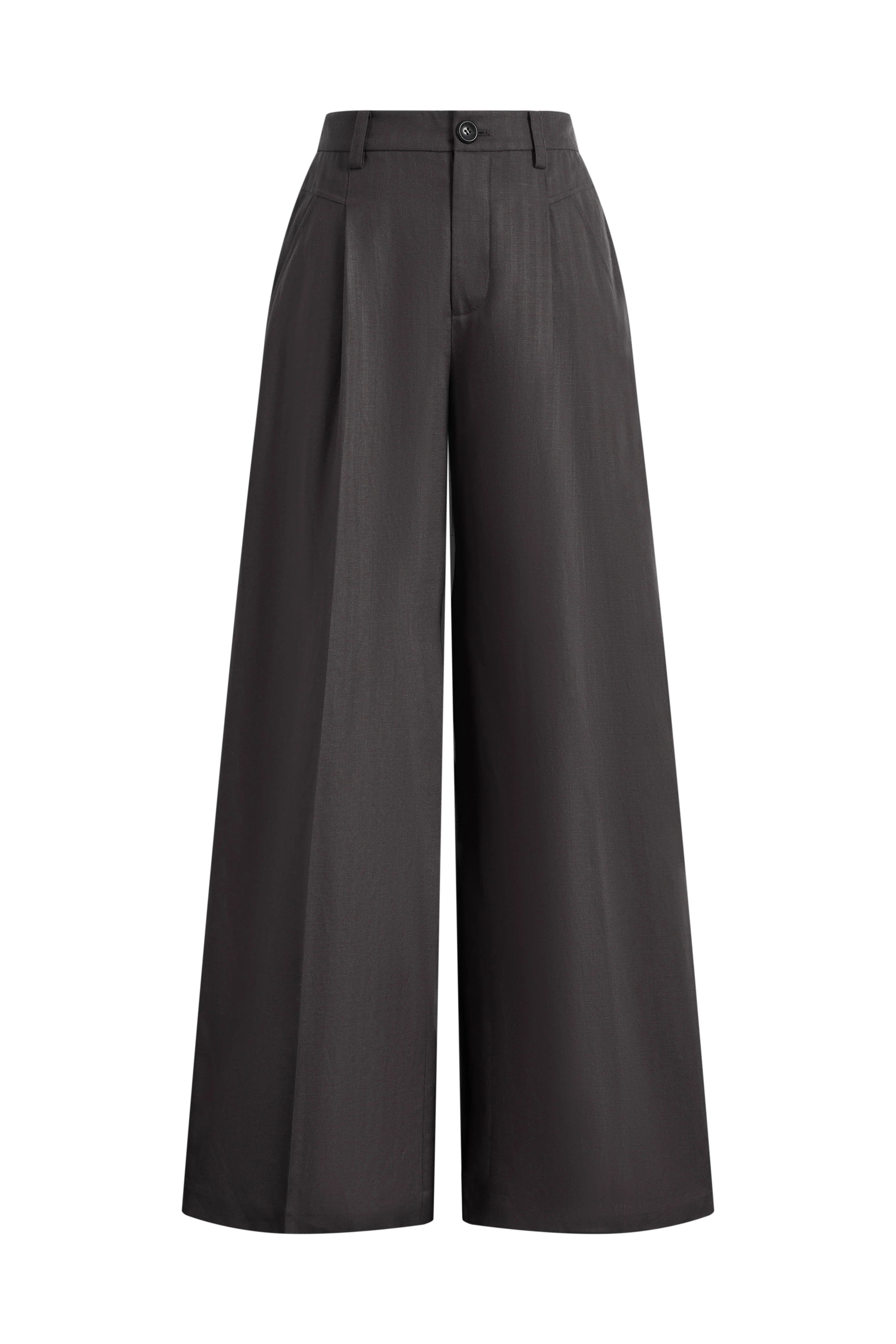 Alice Wide Waistband Casual Pants in Tencel Linen Blend - Image 6