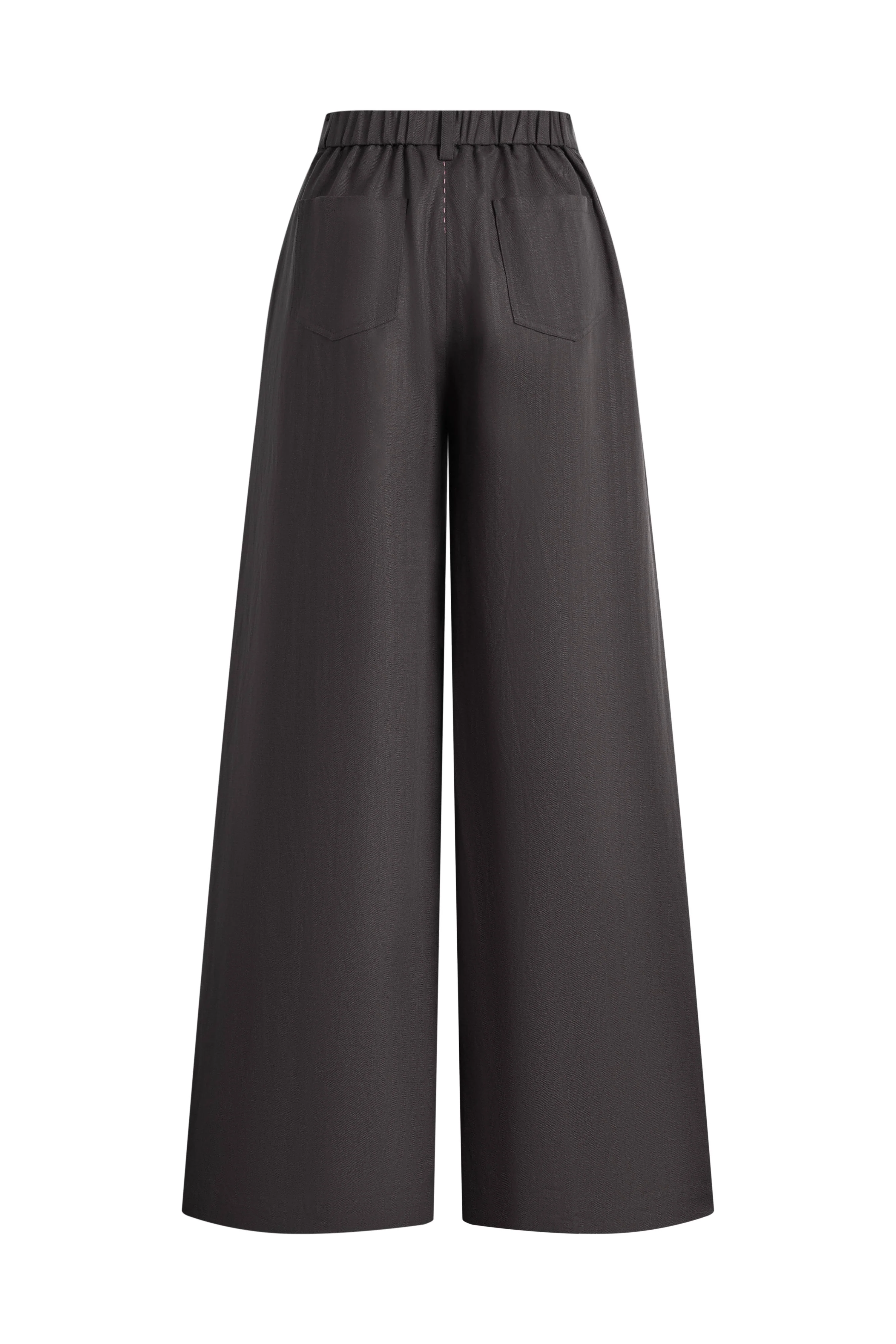 Alice Wide Waistband Casual Pants in Tencel Linen Blend - Image 7