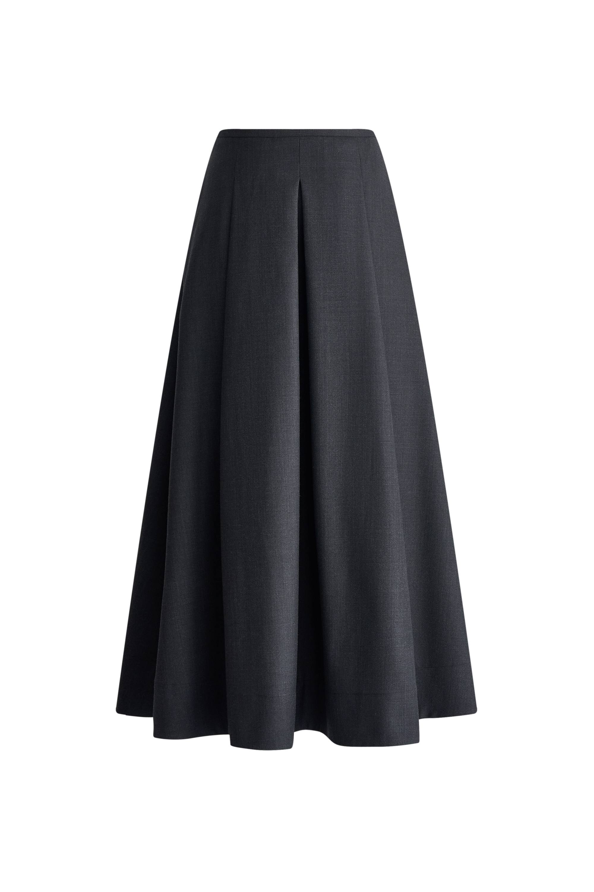 Alina Flared Skirt in Fine Twill Blend - Image 8