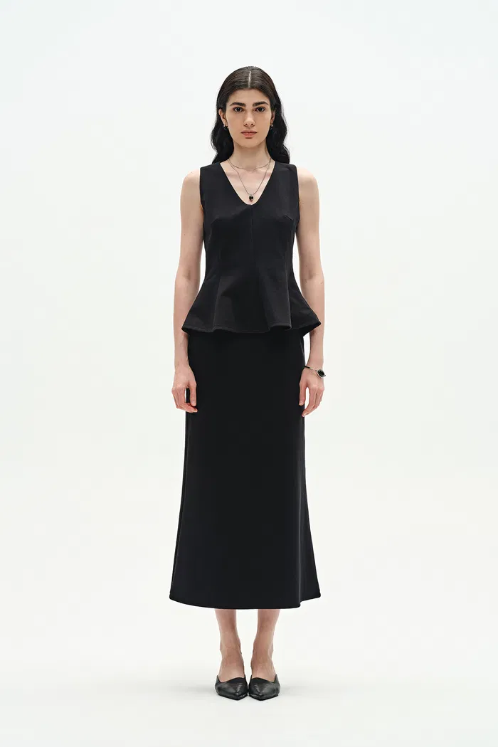 Alina Sculpted Sleeveless Top in Cotton Blend - Image 4