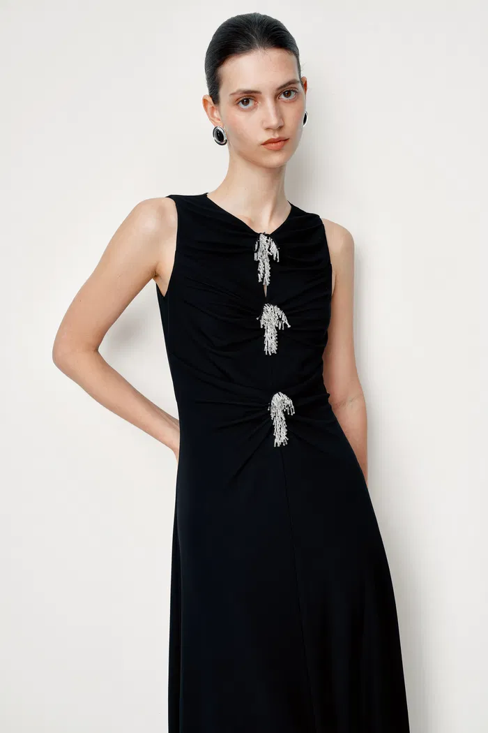 Alisa Sleeveless Dress in Stretch Knit Jersey - Image 7