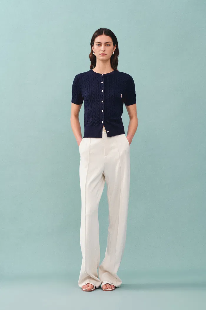 Amber Round Neck Buttoned Top - Image 3