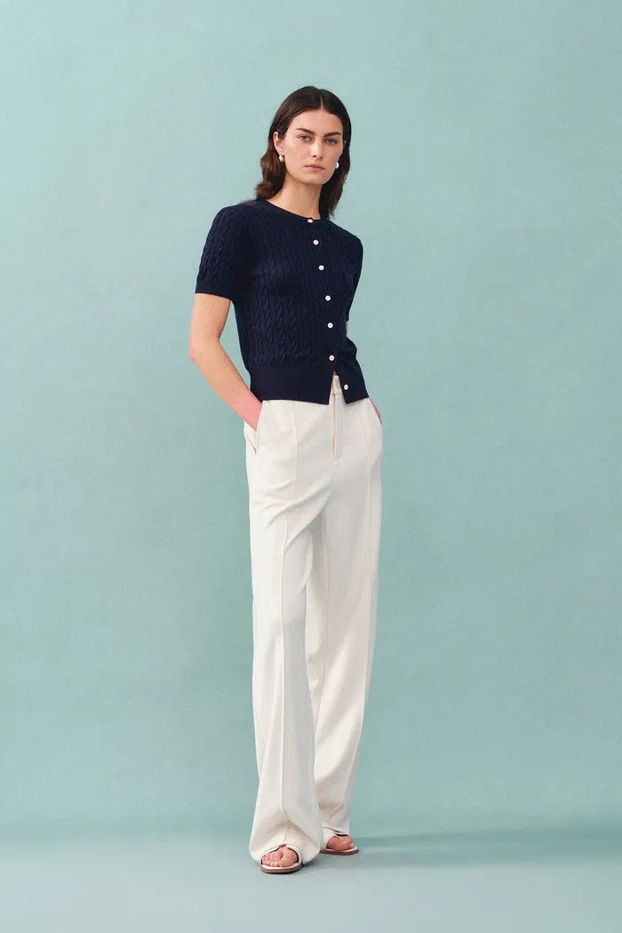 Amber Round Neck Buttoned Top - Image 4