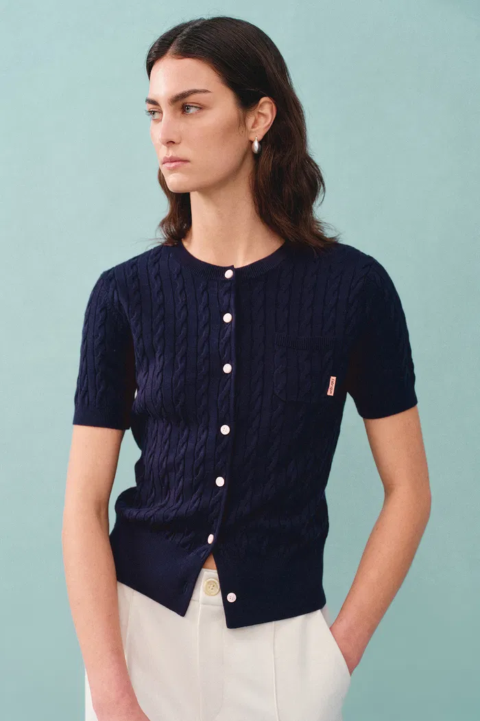 Amber Round Neck Buttoned Top - Image 6