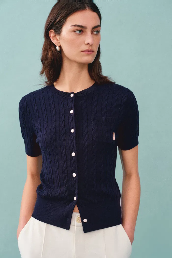 Amber Round Neck Buttoned Top - Image 7