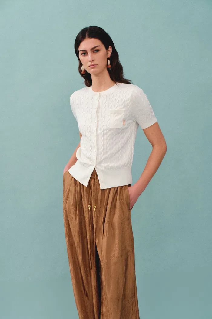 Amber Round Neck Buttoned Top - Image 5