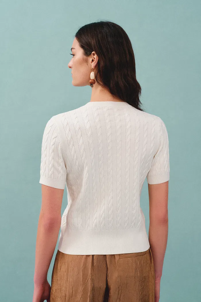 Amber Round Neck Buttoned Top - Image 6