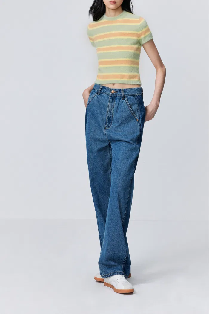Amber Striped Short Knit Top - Image 3