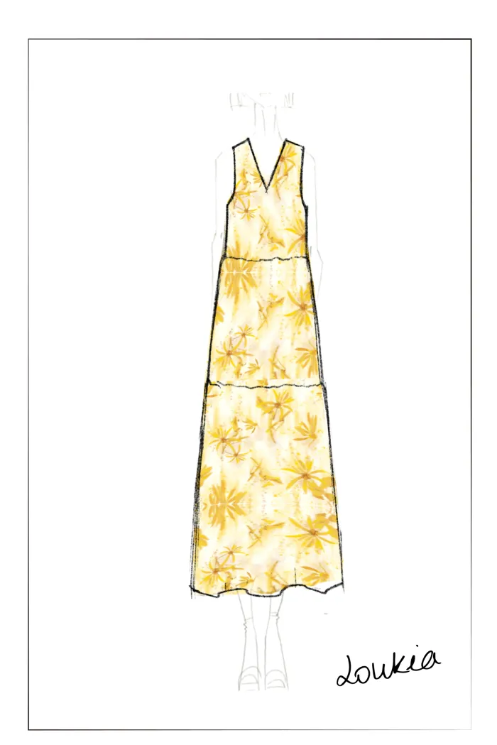 Amelia Sleeveless Maxi Dress in Burnout Silk Georgette - Image 10