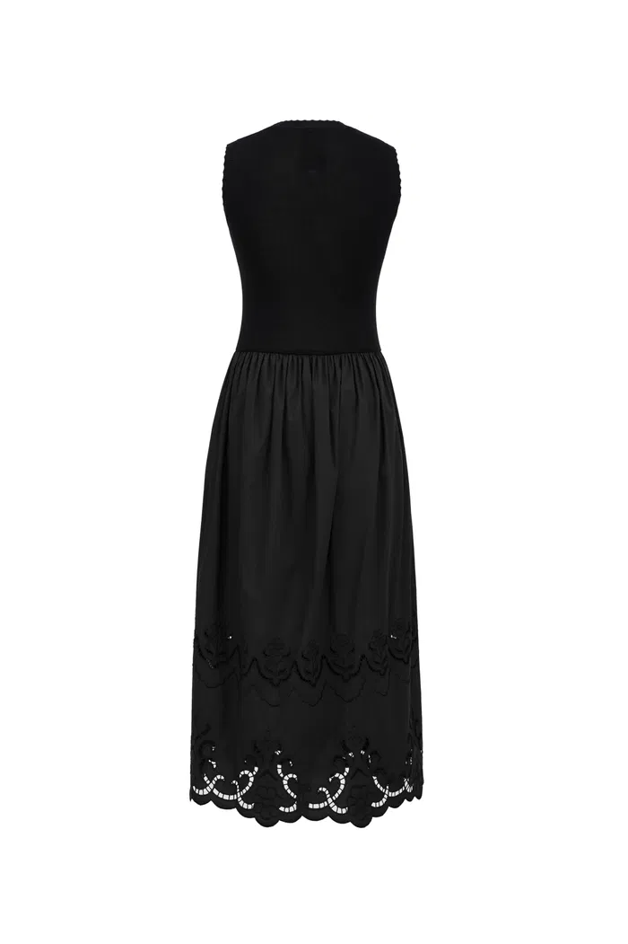 Amy Embroidered Dress in Mulberry Silk Blend - Image 11