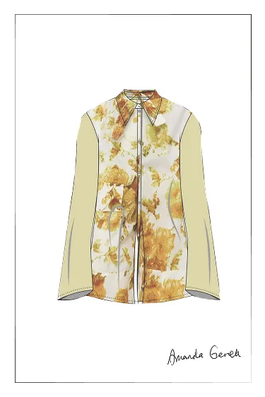 Aniyah Hand Painted Poppies Blouse in Double-Layer Silk - Image 9