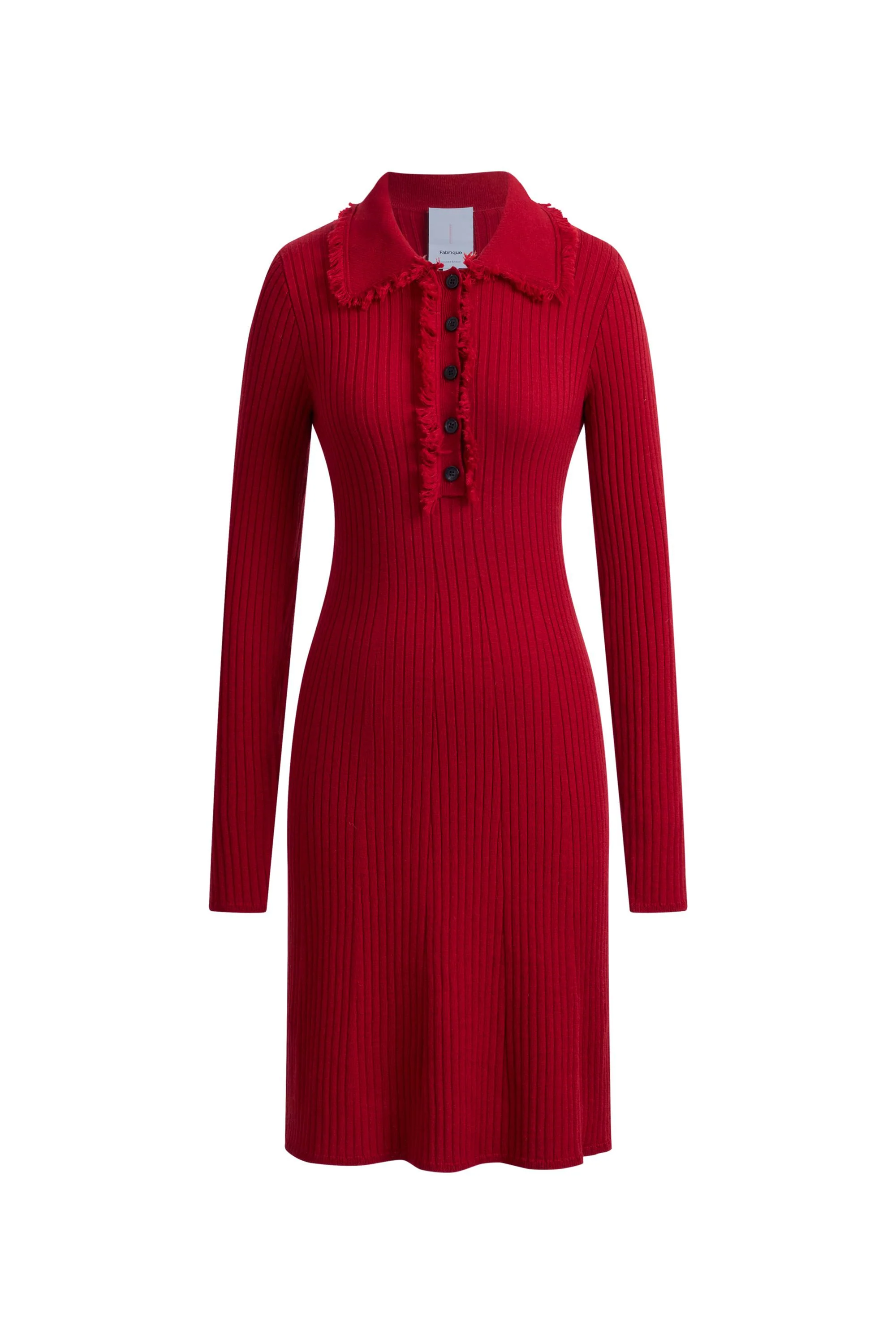 Anja Long Sleeve Dress in Merino Wool Knit - Image 7