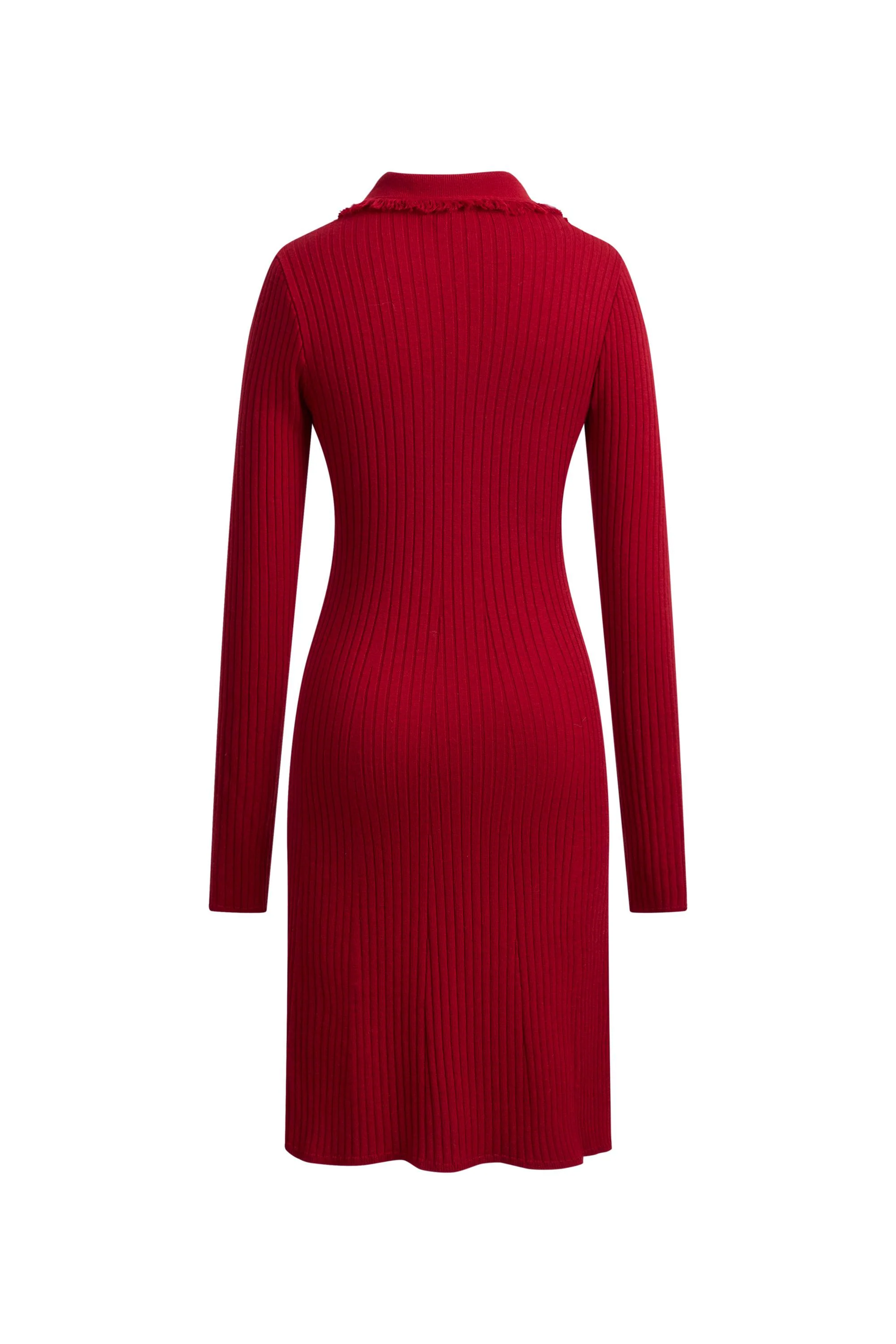 Anja Long Sleeve Dress in Merino Wool Knit - Image 8