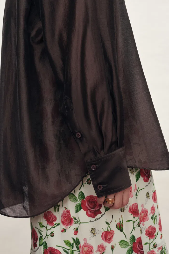 Anja Loose Fit Shirt in Lustrous Organza Silk - Image 6
