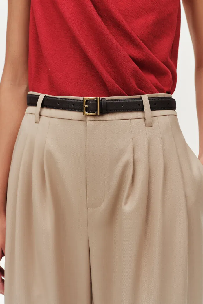 Arc Braided Leather Belt in Vegetable-Tanned Leather - Image 3