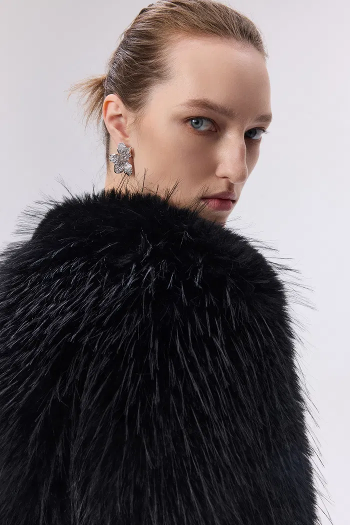Ariana Jacket in Premium Double Coated Faux Fur - Image 8