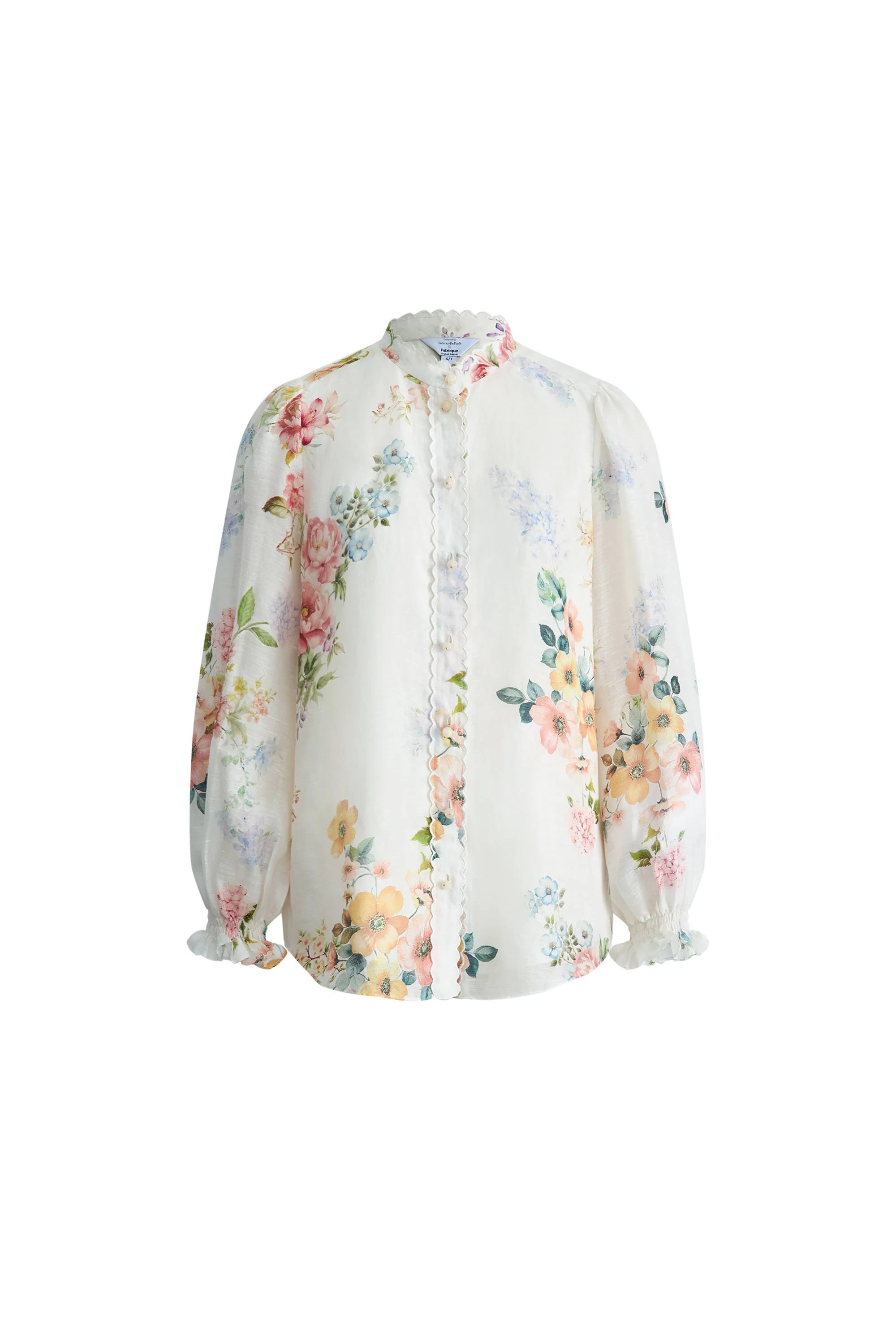 Ariel Flora Blouse in Silk-Linen Blend - Image 11
