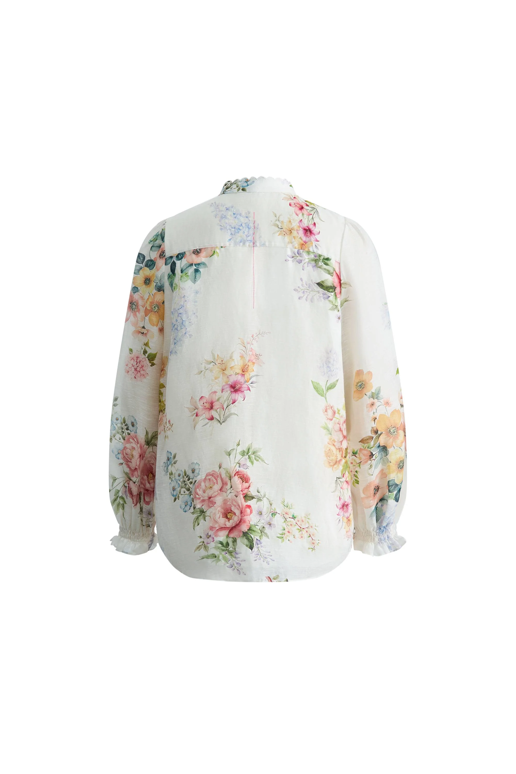 Ariel Flora Blouse in Silk-Linen Blend - Image 12