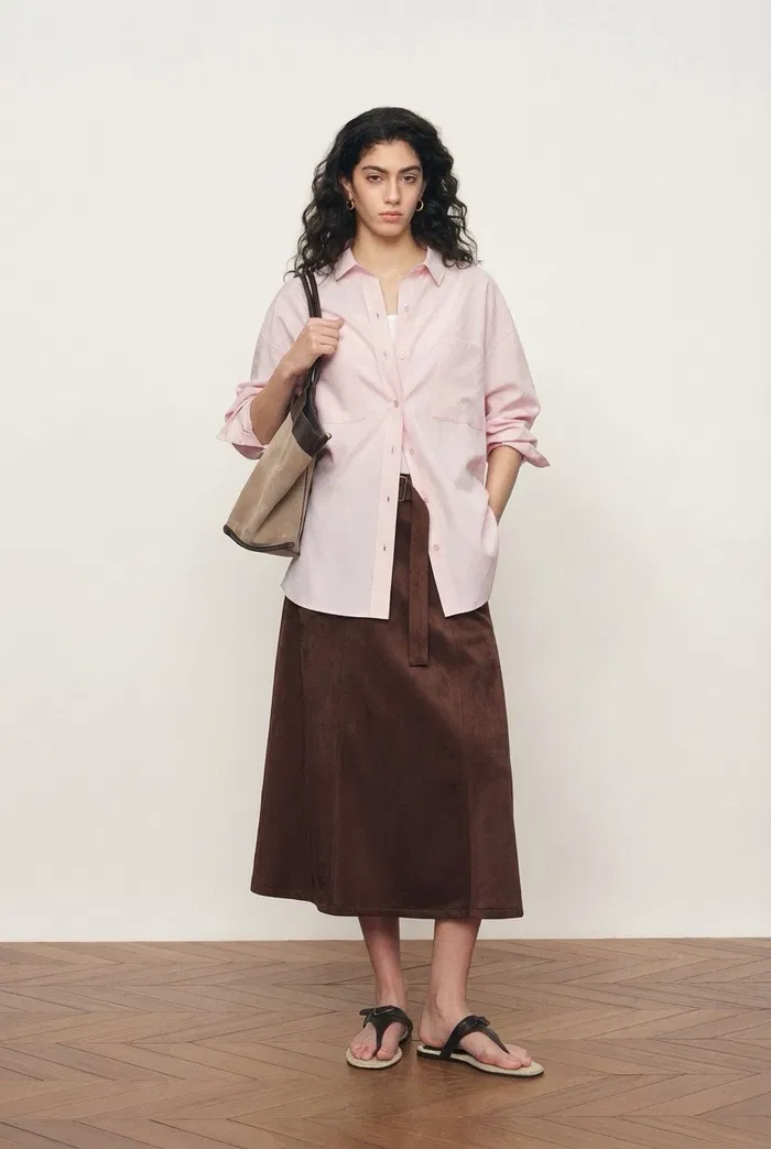 Arilyn Double Pocket Shirt in Tencel Linen Blend