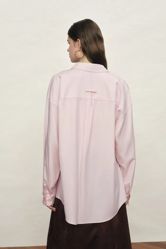 Arilyn Double Pocket Shirt in Tencel Linen Blend - Image 3
