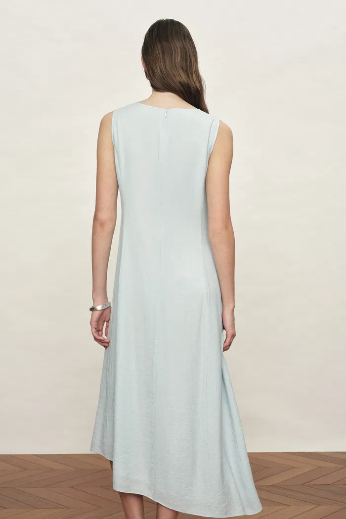 Arilyn Petal Drawstring Dress in Fold Texture - Image 2