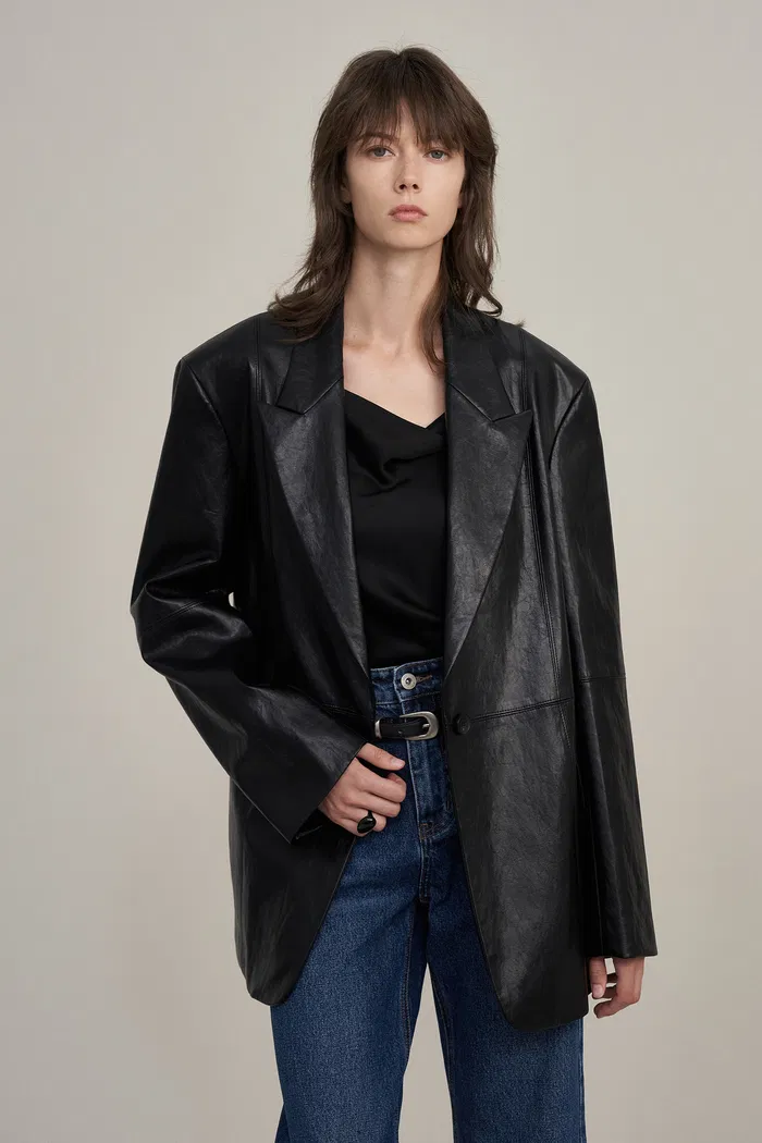 Aspall Blazer in Vegan Leather - Image 2