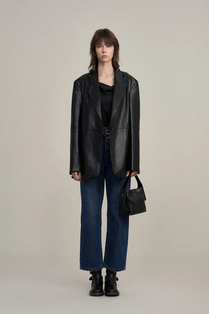 Aspall Blazer in Vegan Leather - Image 3