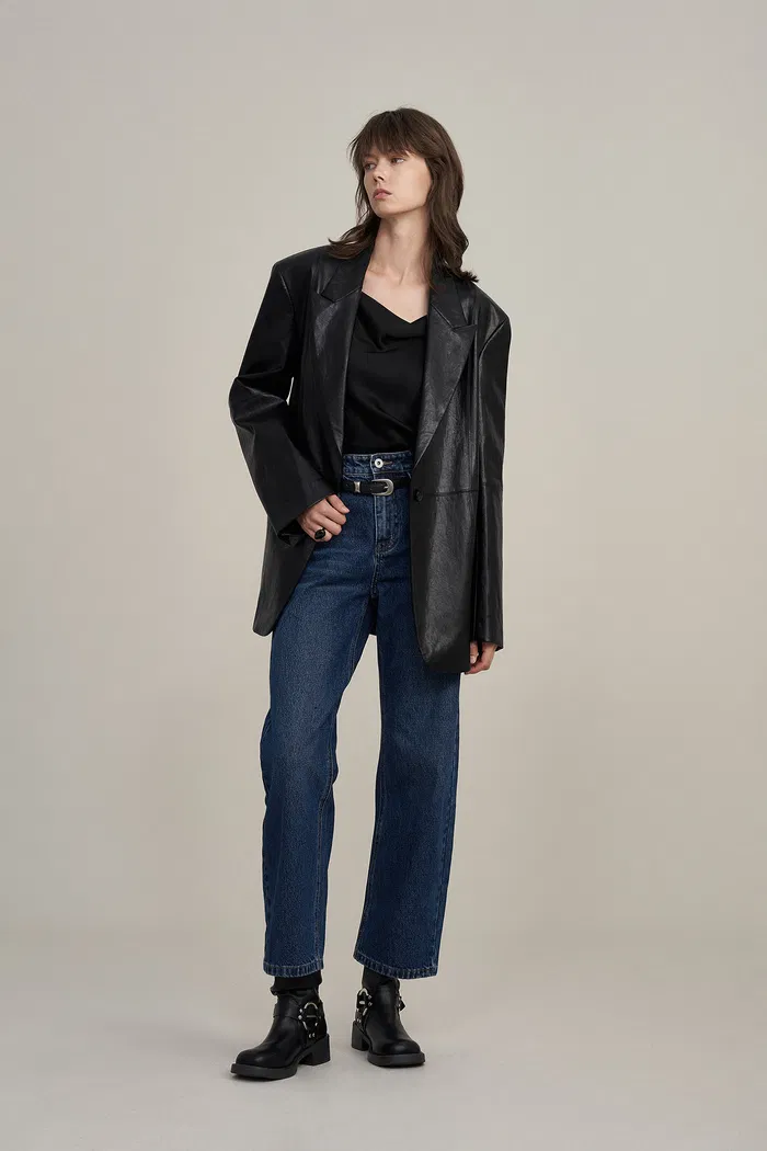Aspall Blazer in Vegan Leather - Image 4