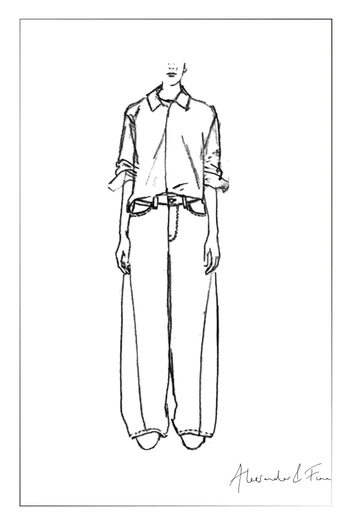 Astrid Slanted Side Seam Barrel Jeans in Cotton Denim - Image 8