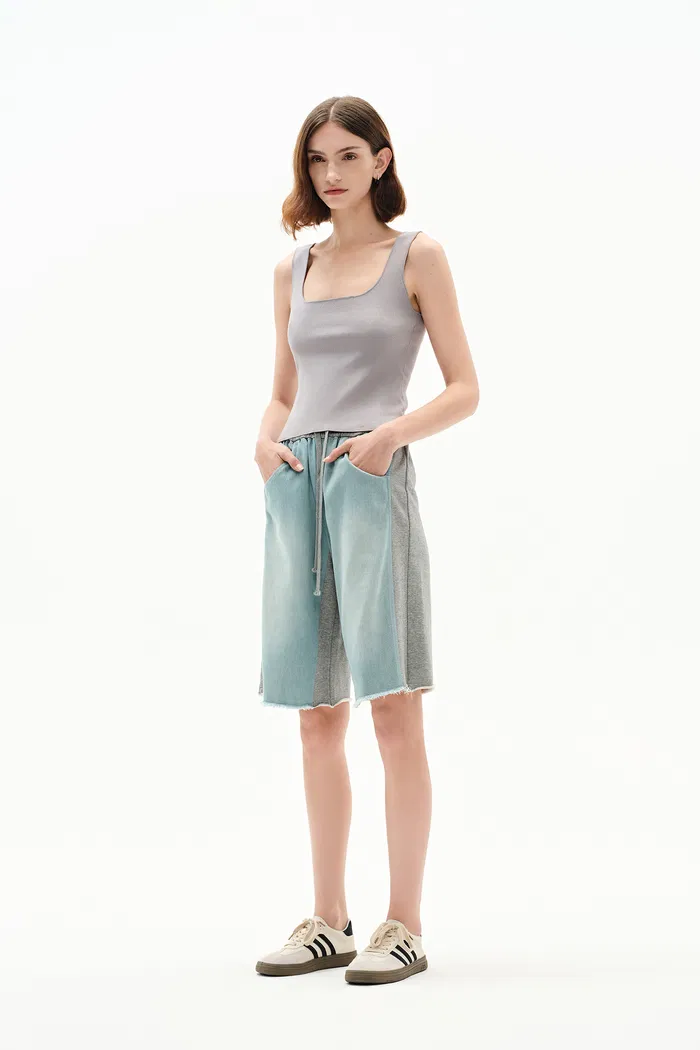 Athena Shape Retaining Square Neck Tank in Four Way Stretch Knit Yarn - Image 3