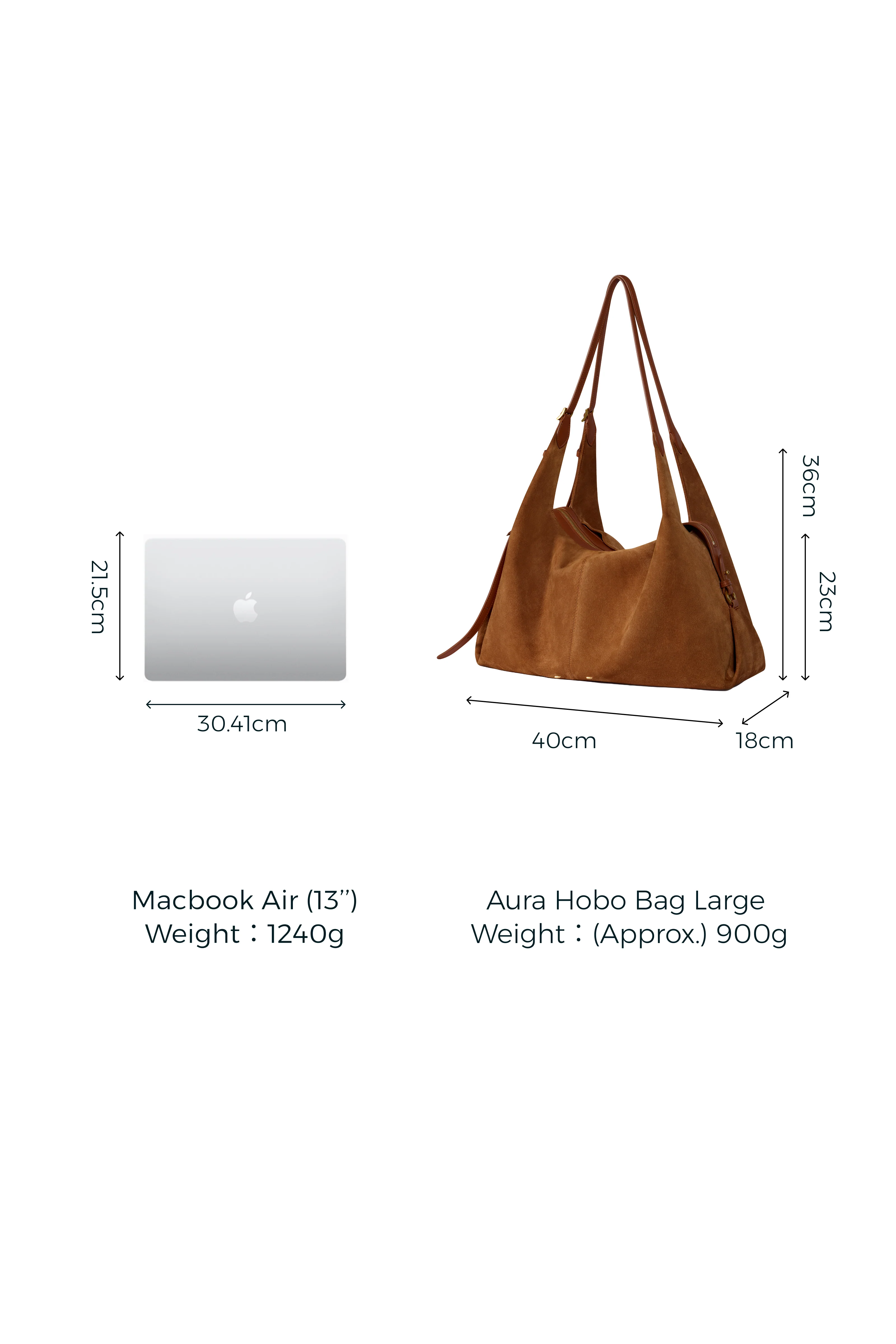 Aura Hobo Bag in Spanish Suede - Image 6