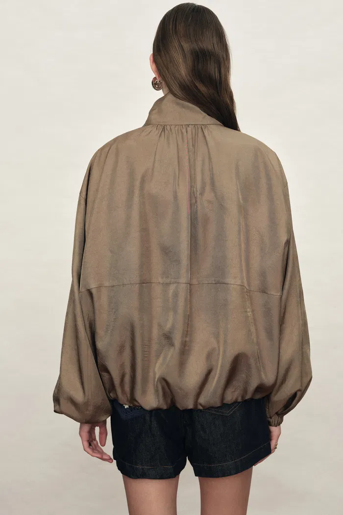 Aurin Bubble Hem Jacket in Satin Acetate - Image 6