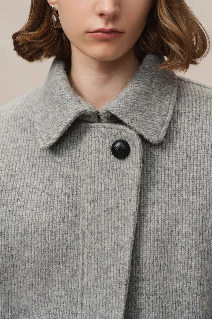 Aurora Cropped Jacket in Merino Wool Knit - Image 7