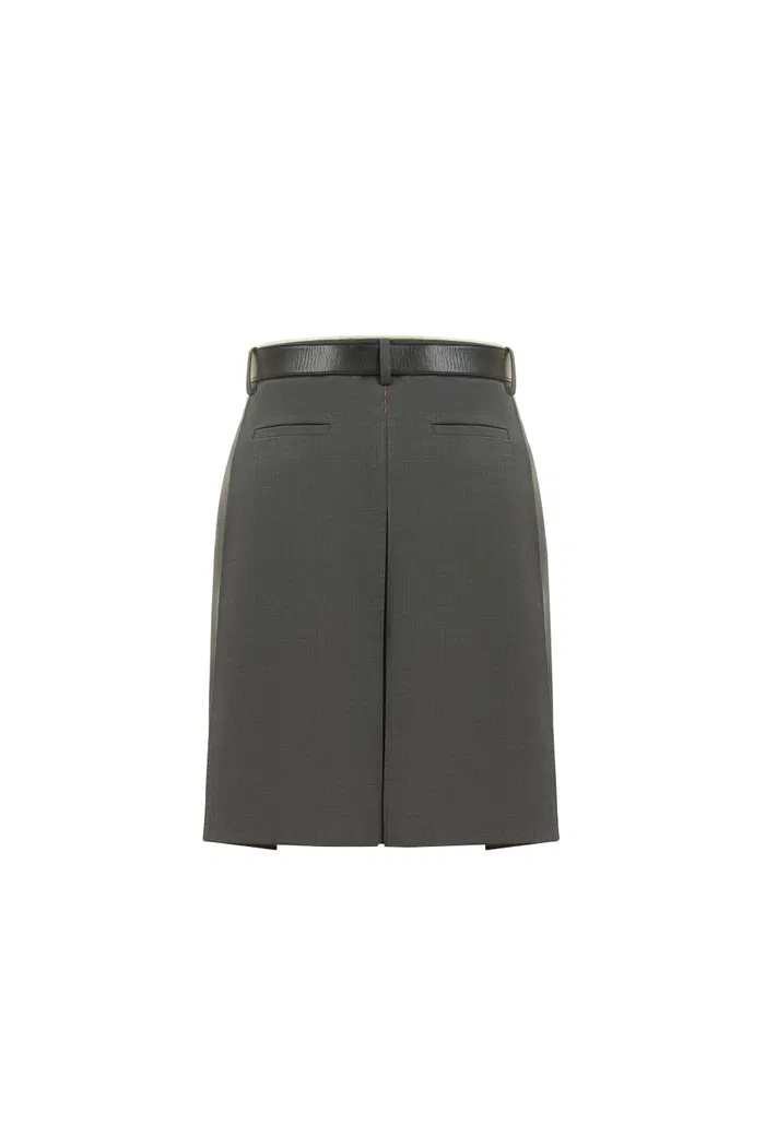 Aurora Pleated Skort in Fine Wool Blend - Image 11