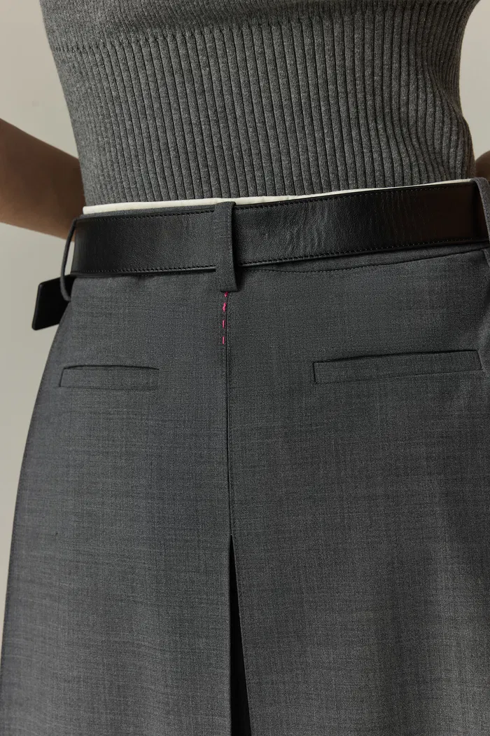Aurora Pleated Skort in Fine Wool Blend - Image 7