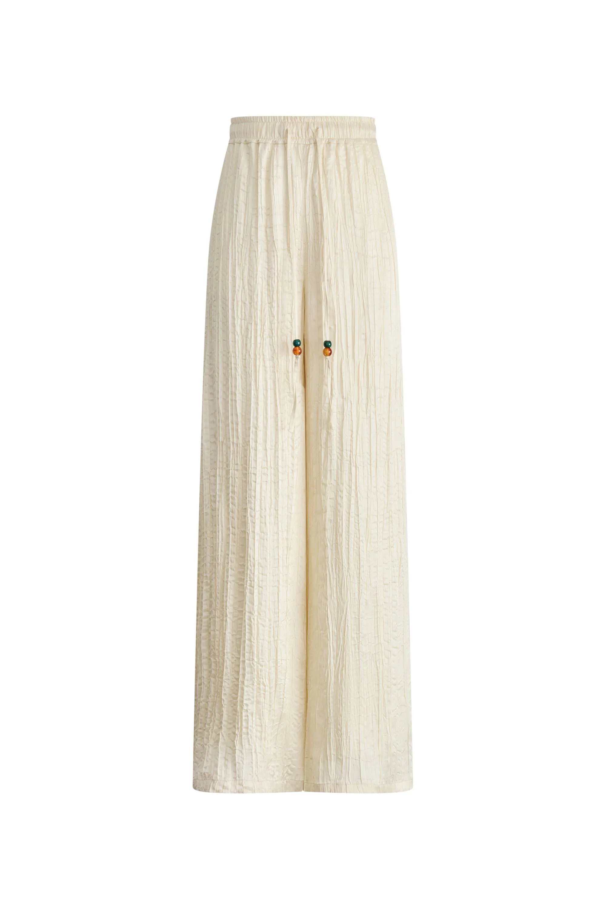 Aurora Textured Pants in Pleated Satin - Image 11