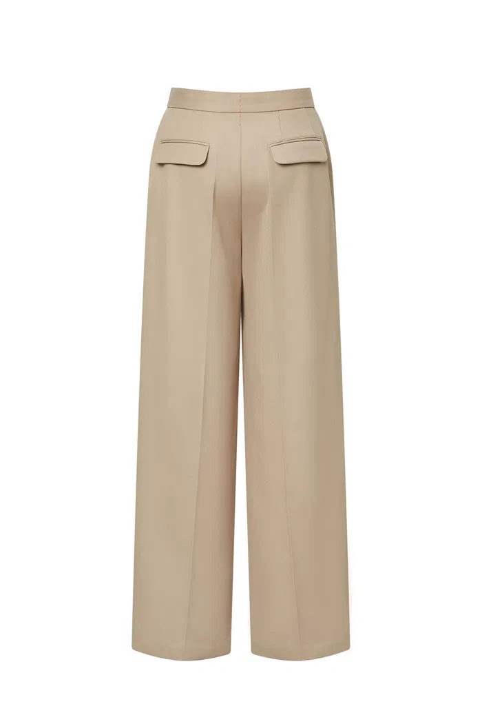 Awe Silver Moon Trousers in Worsted Wool Blend Twill - Image 10