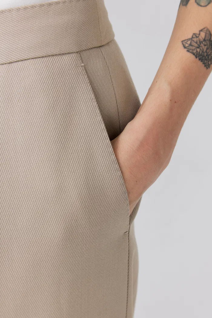 Awe Silver Moon Trousers in Worsted Wool Blend Twill - Image 6