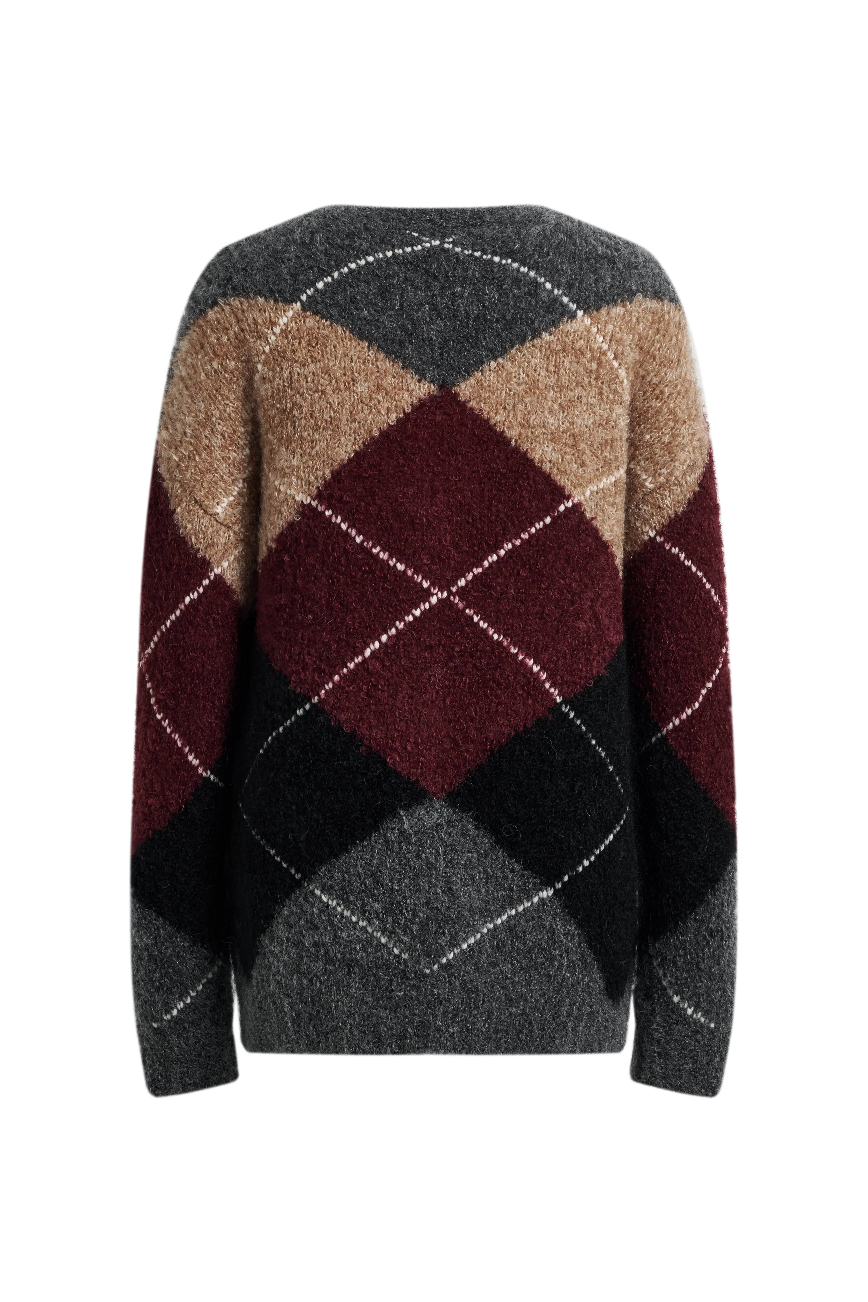 Ayr Argyle Cardigan in Merino-Alpaca Loop Yarn - Image 8