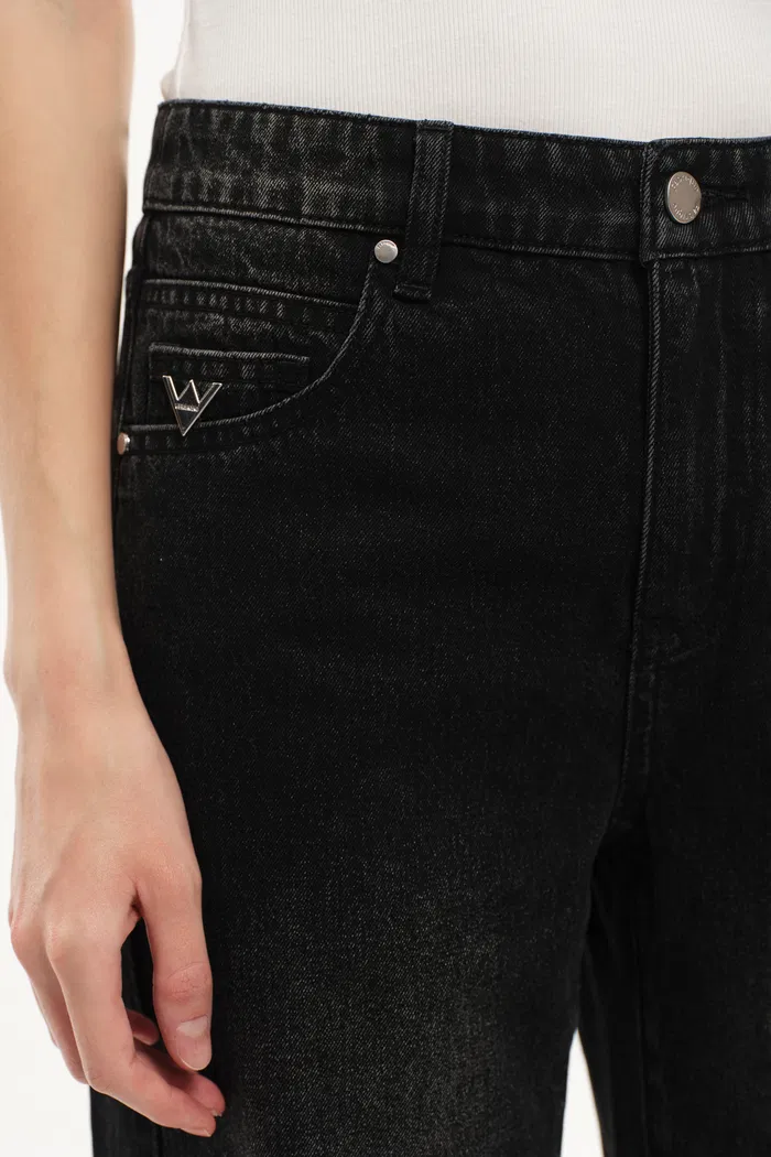 Balled Straight Leg Jeans in Cotton Denim - Image 5