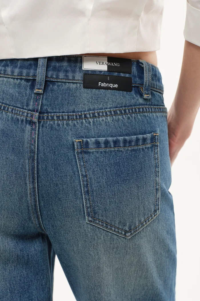 Balled Straight Leg Jeans in Cotton Denim - Image 5
