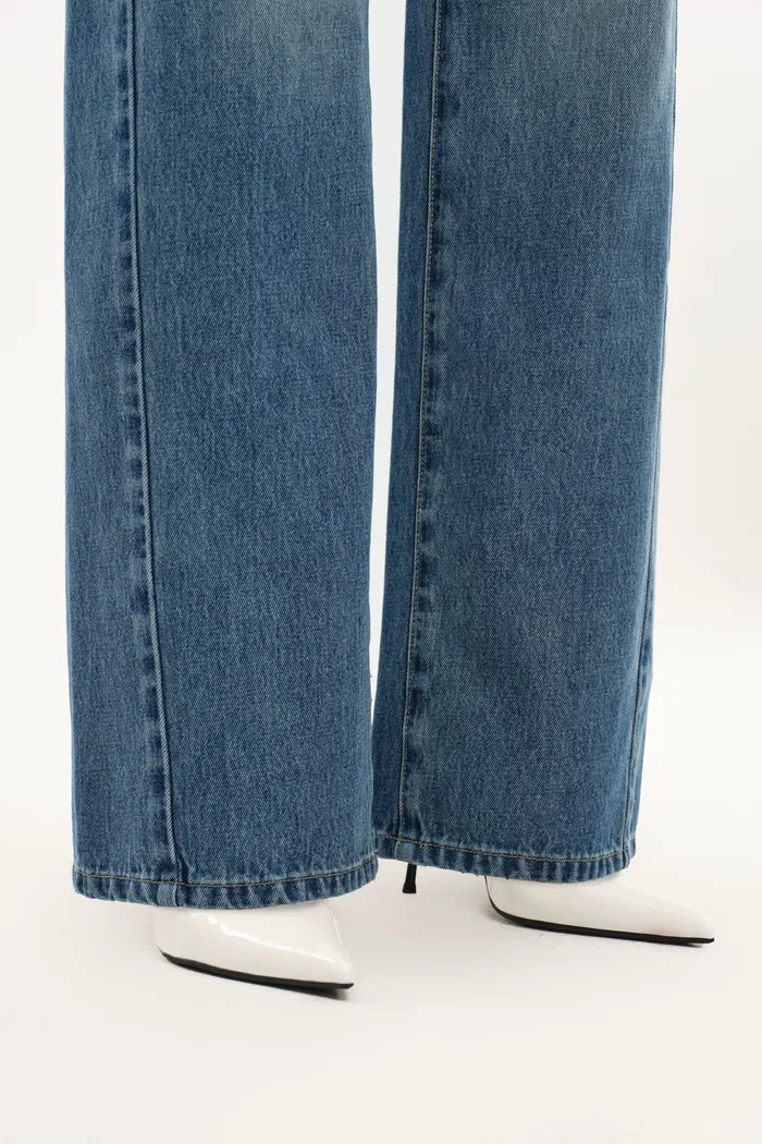 Balled Straight Leg Jeans in Cotton Denim - Image 6